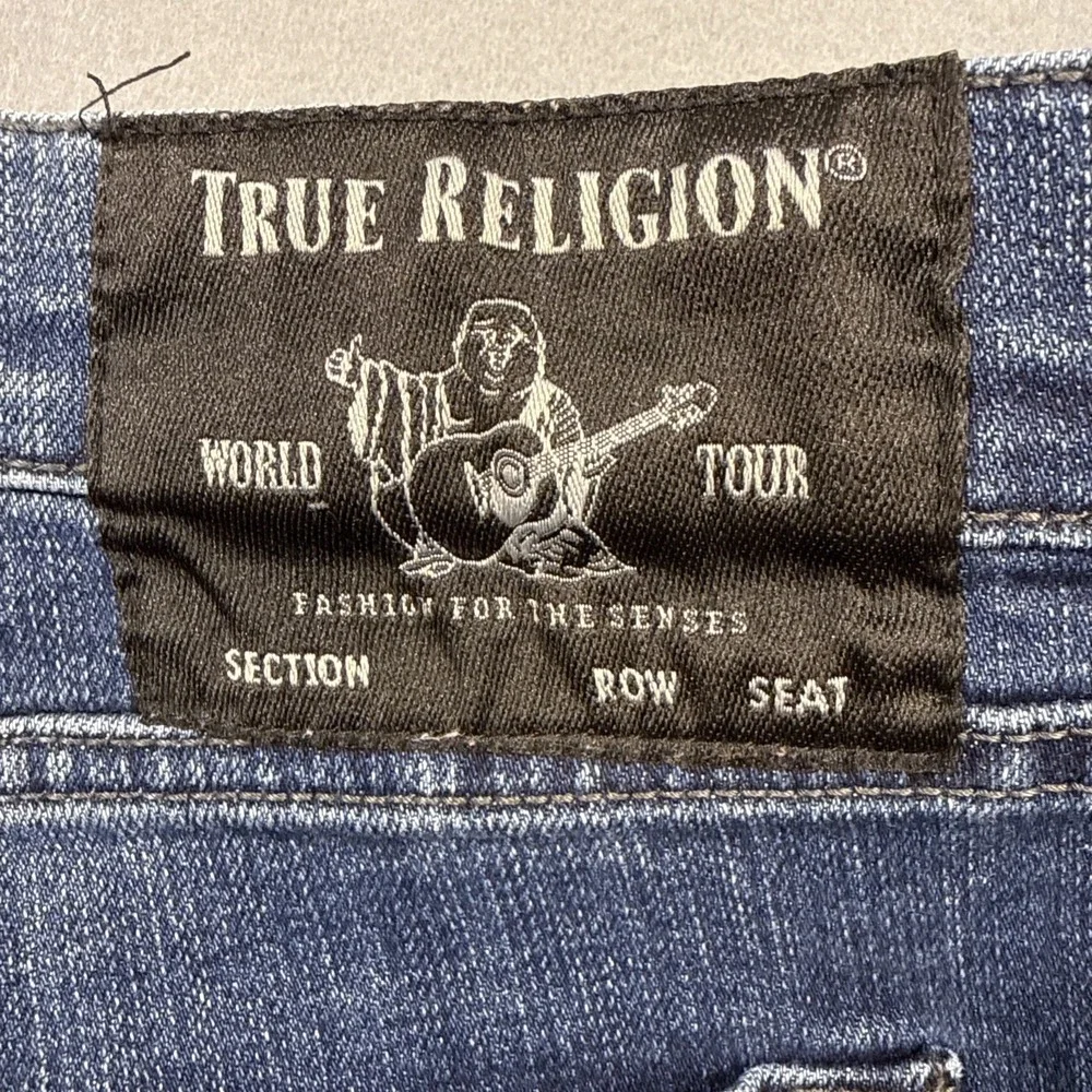 True Religion‎ Mick MENS 40 X 30 DARK BLUE WASH SLOUGHLY SKINNY JEANS